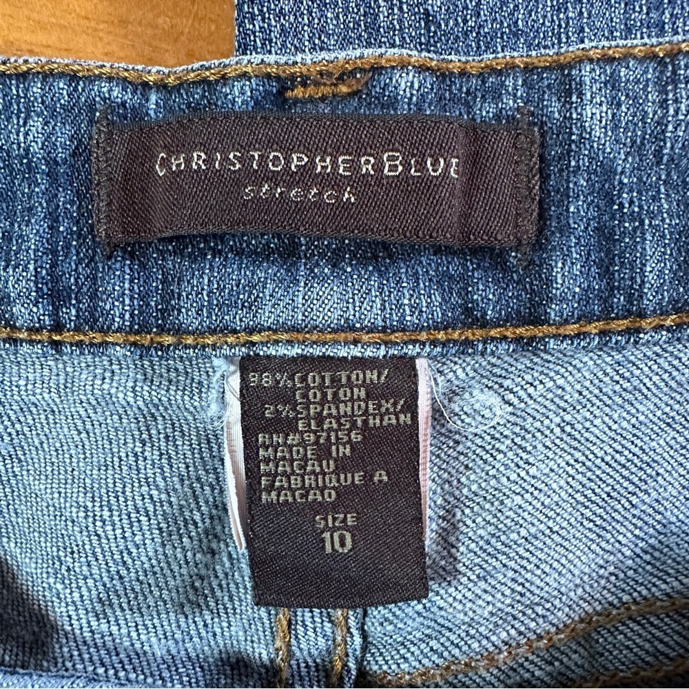 Christopher Blue Straight Leg Denim Jeans - Size 10 - Picture 10 of 11